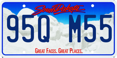 SD license plate 95QM55