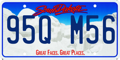SD license plate 95QM56