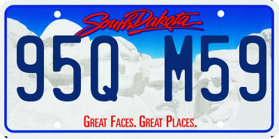 SD license plate 95QM59