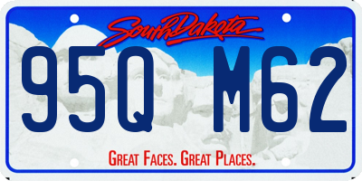 SD license plate 95QM62