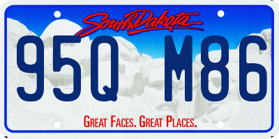 SD license plate 95QM86