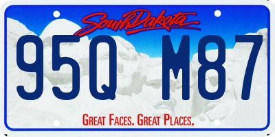 SD license plate 95QM87