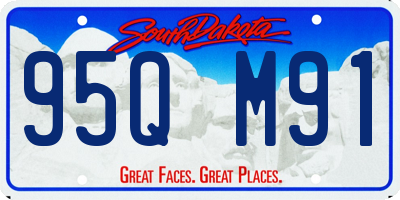 SD license plate 95QM91
