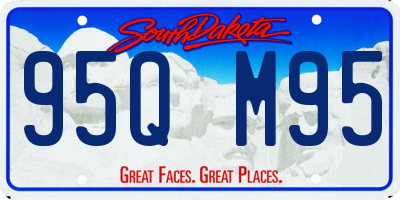 SD license plate 95QM95