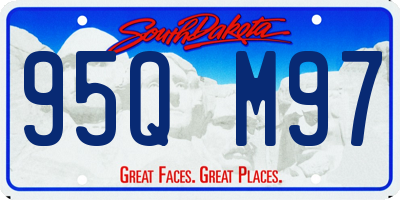 SD license plate 95QM97