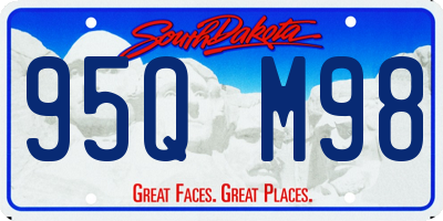 SD license plate 95QM98