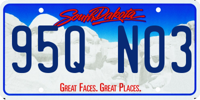 SD license plate 95QN03