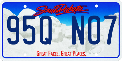 SD license plate 95QN07