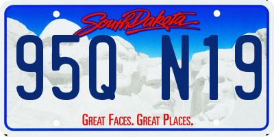 SD license plate 95QN19