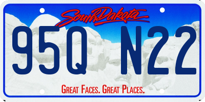 SD license plate 95QN22