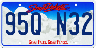 SD license plate 95QN32