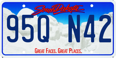 SD license plate 95QN42