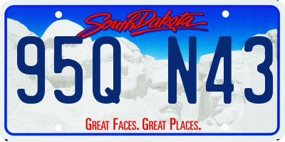 SD license plate 95QN43