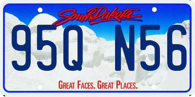 SD license plate 95QN56