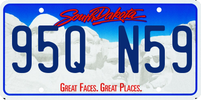 SD license plate 95QN59