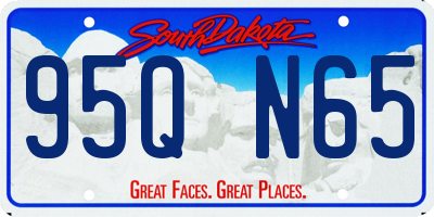SD license plate 95QN65
