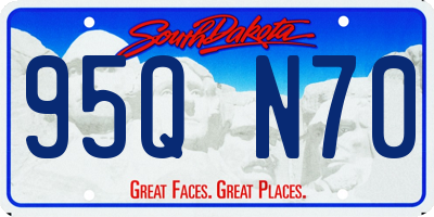 SD license plate 95QN70
