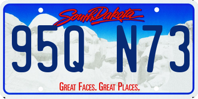 SD license plate 95QN73