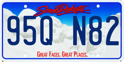 SD license plate 95QN82