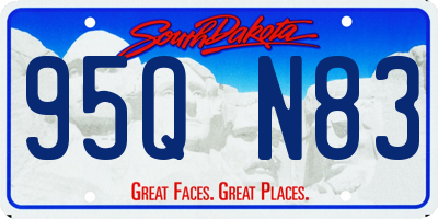 SD license plate 95QN83