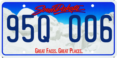 SD license plate 95QO06