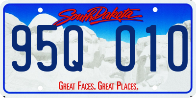 SD license plate 95QO10
