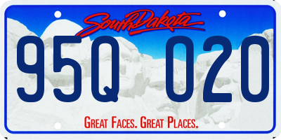 SD license plate 95QO20