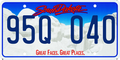 SD license plate 95QO40