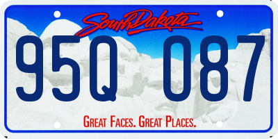 SD license plate 95QO87