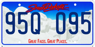 SD license plate 95QO95