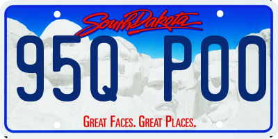 SD license plate 95QP00