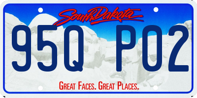 SD license plate 95QP02