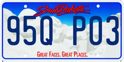 SD license plate 95QP03