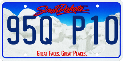 SD license plate 95QP10