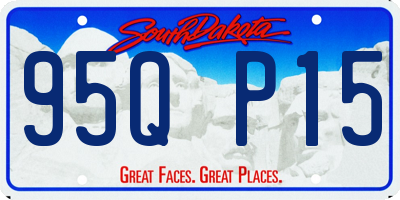 SD license plate 95QP15