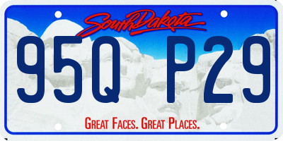 SD license plate 95QP29