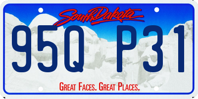 SD license plate 95QP31
