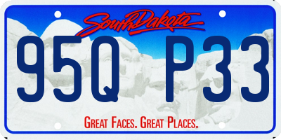 SD license plate 95QP33