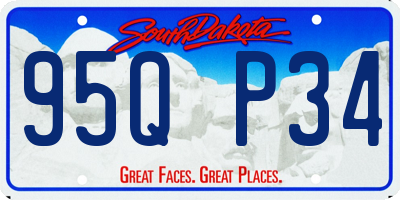 SD license plate 95QP34