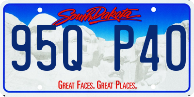 SD license plate 95QP40