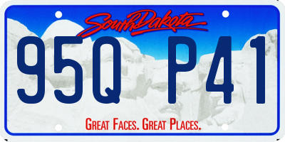SD license plate 95QP41