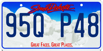 SD license plate 95QP48