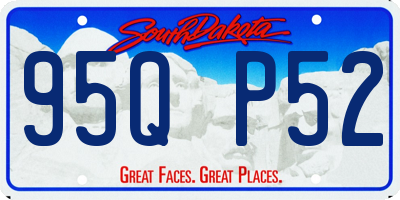SD license plate 95QP52