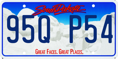SD license plate 95QP54