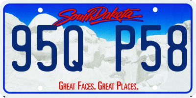 SD license plate 95QP58
