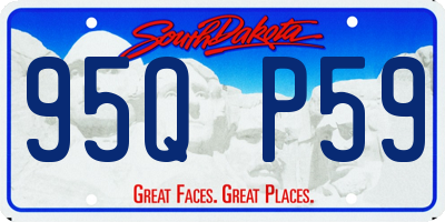 SD license plate 95QP59