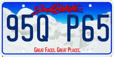 SD license plate 95QP65