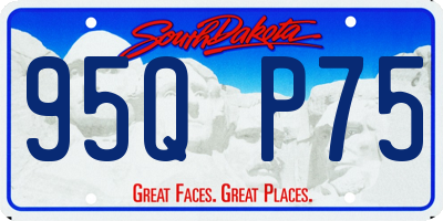 SD license plate 95QP75