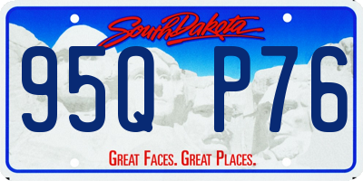 SD license plate 95QP76