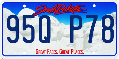 SD license plate 95QP78